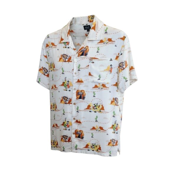 Disney Goofy Movie Road Trip Goofy & Max Allover Print Unisex Button-Up Size XS - Picture 2 of 9